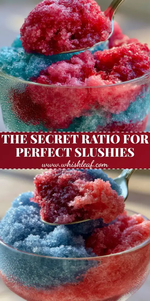 Slushie Machine Recipes: Master the Art of Micro-Crystalline Layered Sips 4 A tall crystal glass featuring layered blue raspberry and cherry red slushie with a silver spoon lifting a micro-crystalline mound. (slushie machine recipes)